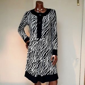 Bella Blue Wild Zebra Contemp Midi Dress
